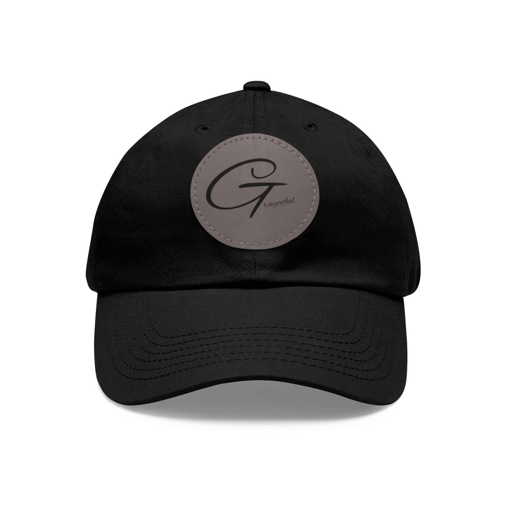Hat with Leather Patch (Round) Grayceful LLC
