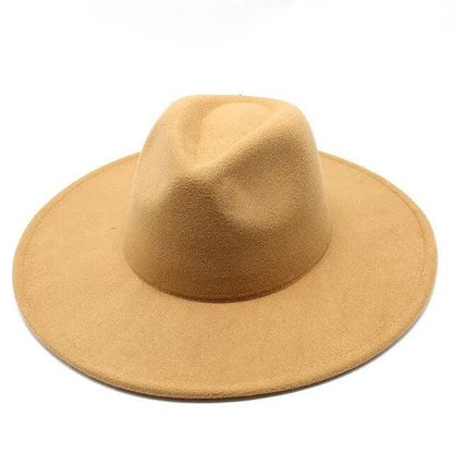 Modern Classic Felt Fedora – Stylish Wide Brim Wool Hat for Men and Women Country in My Heart