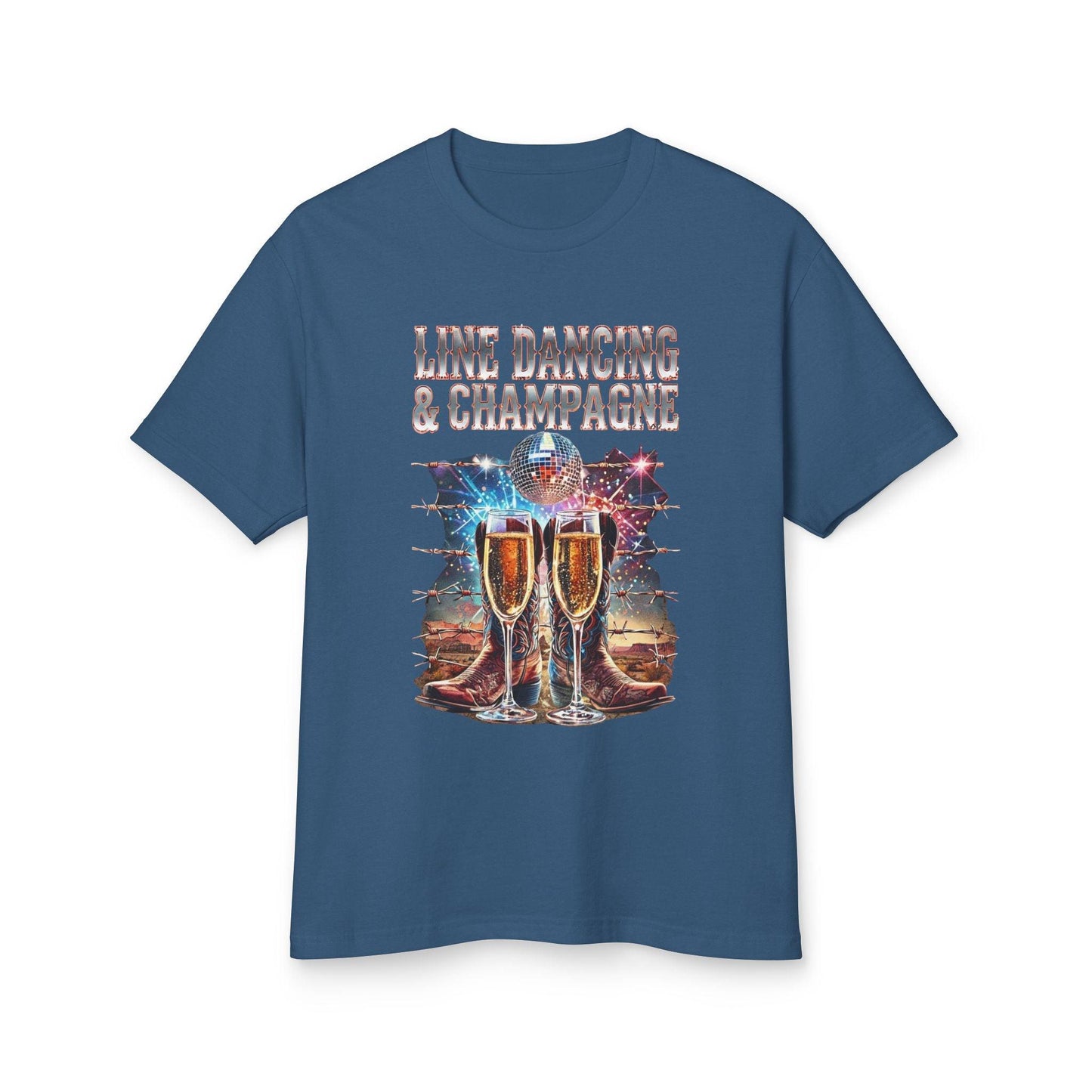 Line Dancing and Champagne T-Shirt Country in My Heart