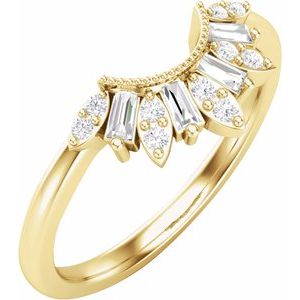 18K Yellow 1/5 CTW Natural Diamond Contour Band Ethereal Legacy Boutiques