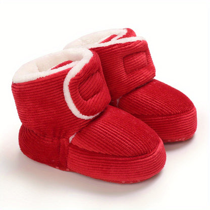Toddler Baby Girls Booties Plus High Top Slippers Indoor Shoes Crib Shoes First Walker Shoes For Winter NovaCart