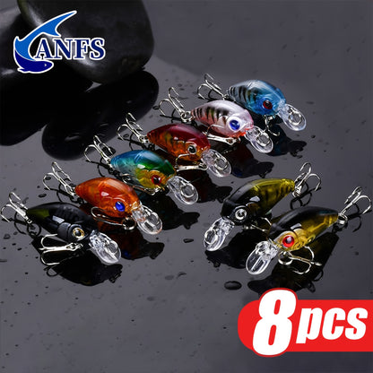 8pcs Crankbait Minnow Lure Set, Floating Artificial Fishing Lures, Topwater Baits NovaCart