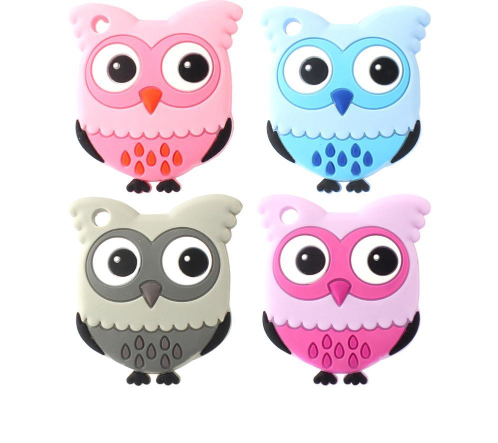Owl Silicone Teethers Food Grade For Baby Teething  Silicone Beads Teething Toddler Toys For Kids Stevvex