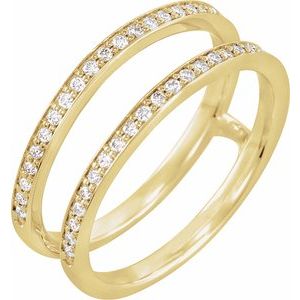 14K Yellow 1/5 CTW Natural Diamond Ring Guard Ethereal Legacy Boutiques