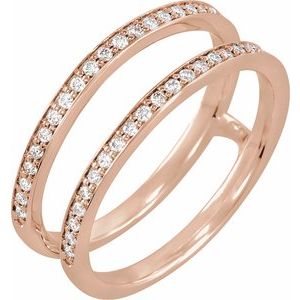 14K Rose 1/5 CTW Natural Diamond Ring Guard Ethereal Legacy Boutiques