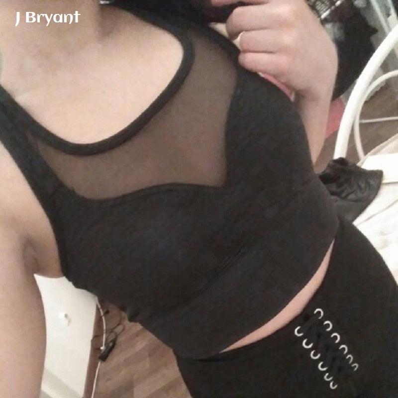 Mesh Insert Sports Bra Yoga Top | Stylish Country Girl Activewear for Fitness & Yoga Country in My Heart