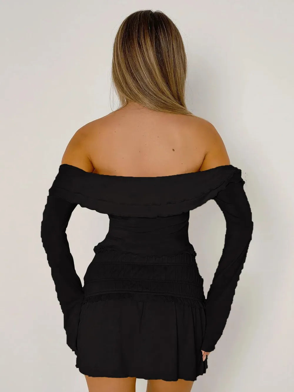 Devine Twisted Ruffled Off-Shoulder Long Sleeve T-Shirt New Era Fashion LLc