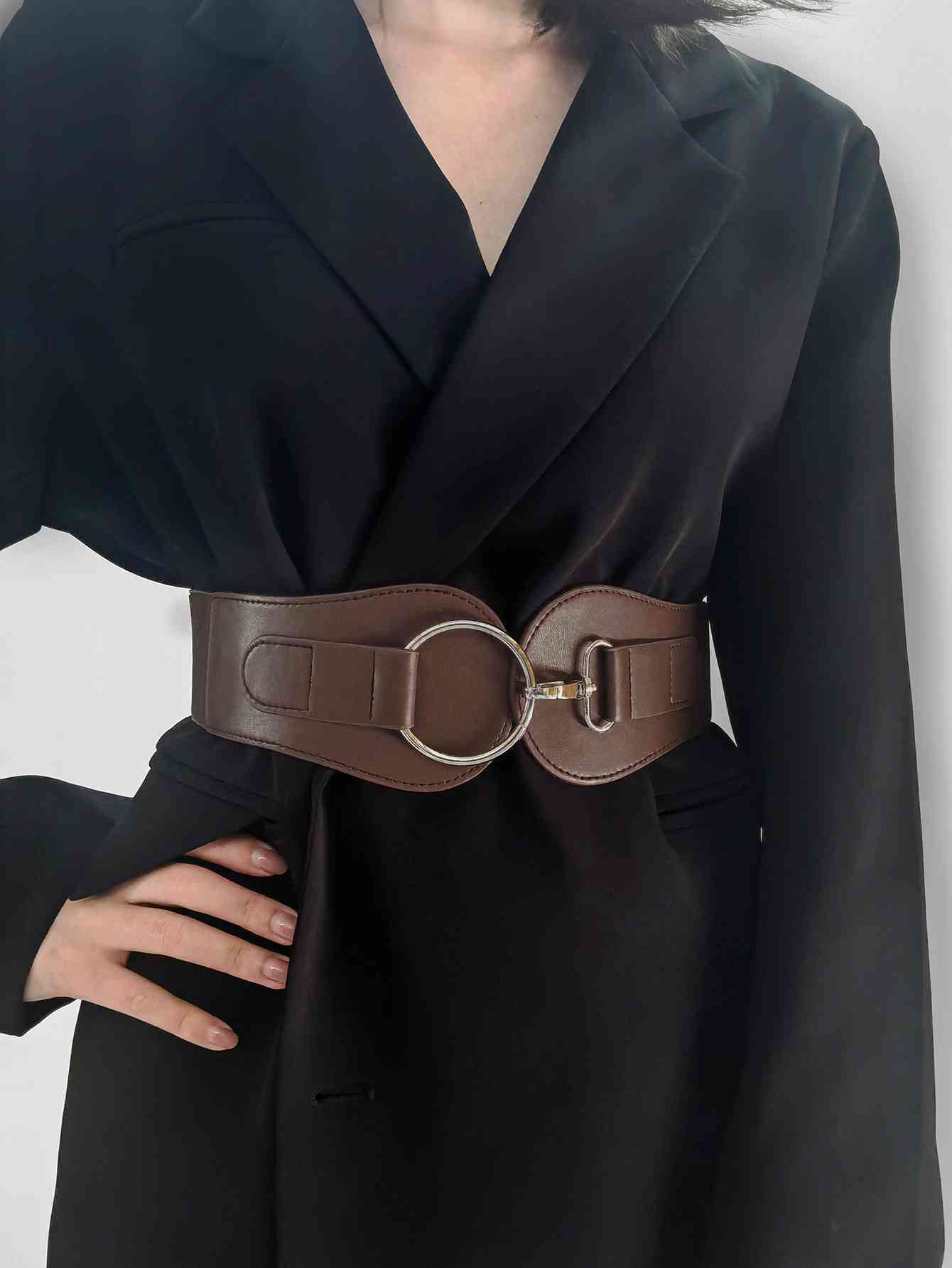 Elegant Fashion PU Elastic Wide Belt – Adjustable Comfort Fit See size chart under “more details” The Fashion Celestial
