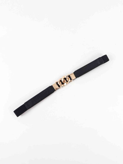 ElegantStyle Zinc Alloy Buckle Elastic PU Belt – Versatile and Stylish Accessory See size chart under “more details” The Fashion Celestial