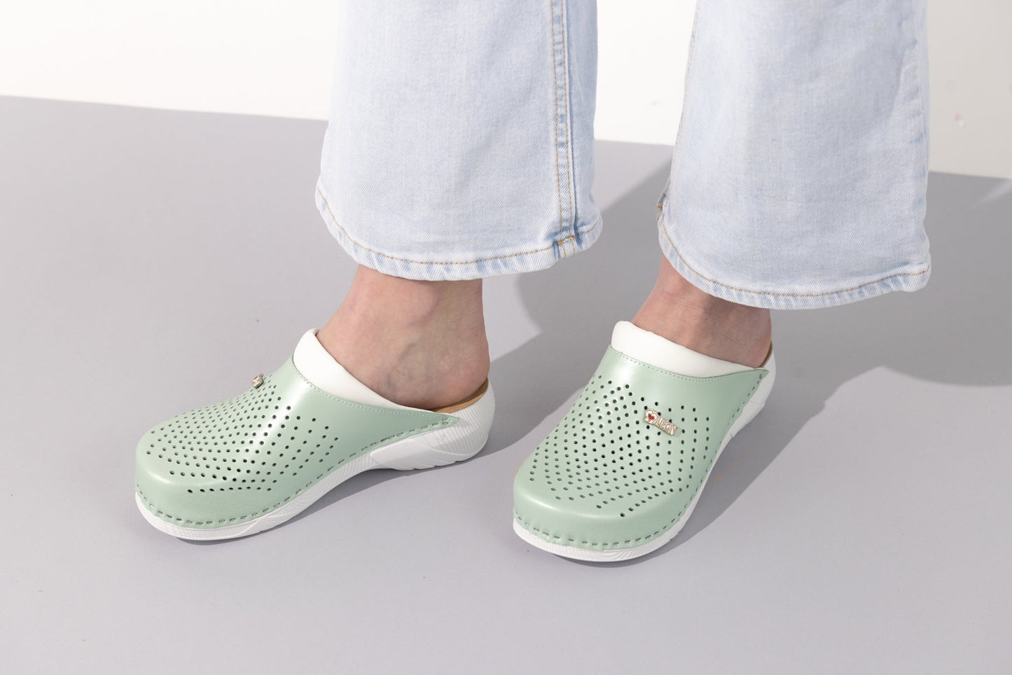 Pandora III by LEON- Women’s Leather Clogs- Gel Insole & Perforated Leather for Breathability LEON Footwear USA