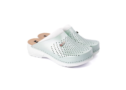 Pandora III by LEON- Women’s Leather Clogs- Gel Insole & Perforated Leather for Breathability LEON Footwear USA