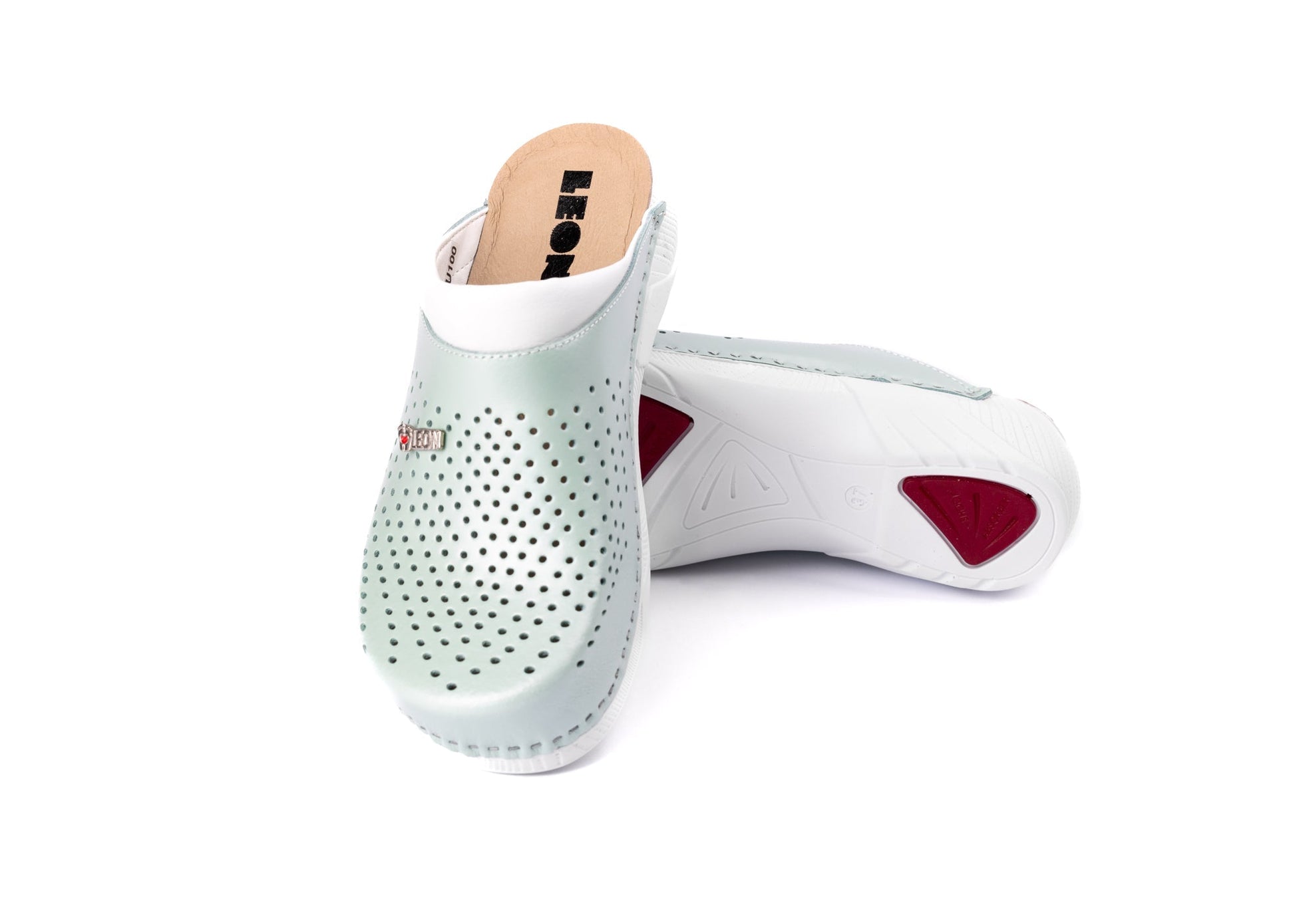 Pandora III by LEON- Women’s Leather Clogs- Gel Insole & Perforated Leather for Breathability LEON Footwear USA