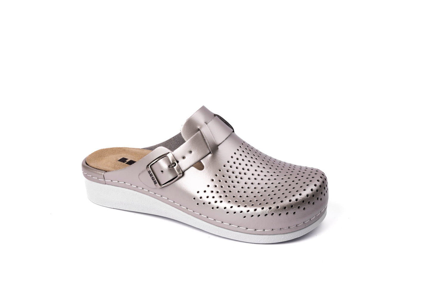 Nora IV by LEON– Women’s Leather Clogs- Adjustable Buckle with Removable Gel-Insole LEON Footwear USA