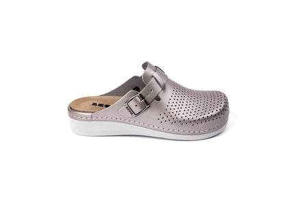 Nora IV by LEON– Women’s Leather Clogs- Adjustable Buckle with Removable Gel-Insole LEON Footwear USA