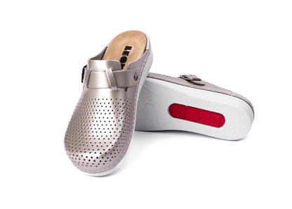 Nora IV by LEON– Women’s Leather Clogs- Adjustable Buckle with Removable Gel-Insole LEON Footwear USA