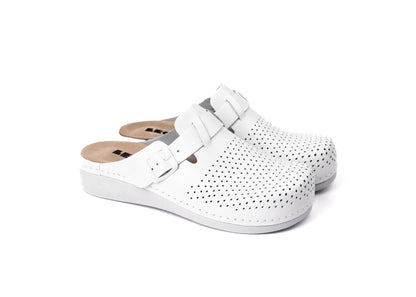 Nora IV by LEON– Women’s Leather Clogs- Adjustable Buckle with Removable Gel-Insole LEON Footwear USA