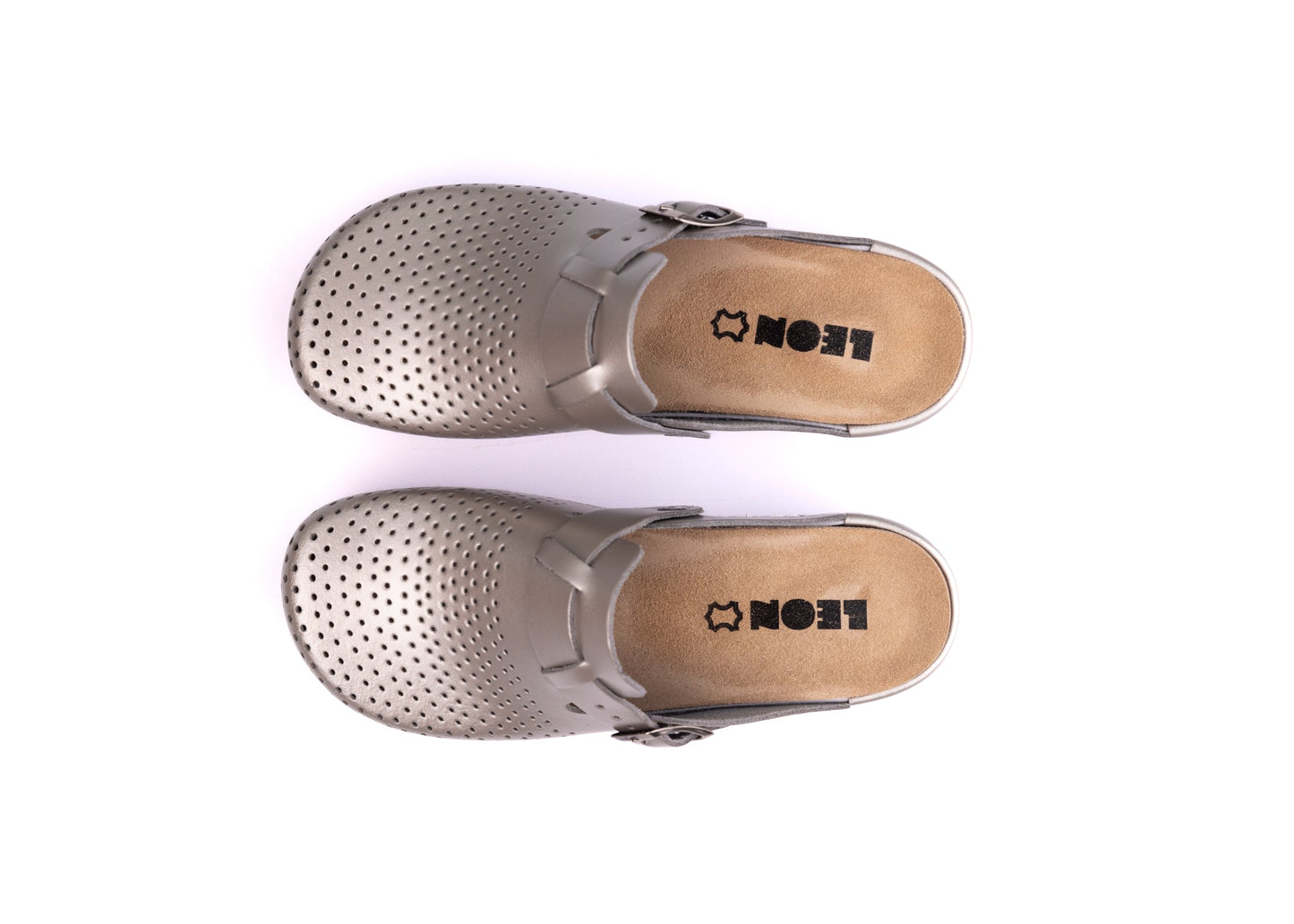 Nora IV by LEON– Women’s Leather Clogs- Adjustable Buckle with Removable Gel-Insole LEON Footwear USA