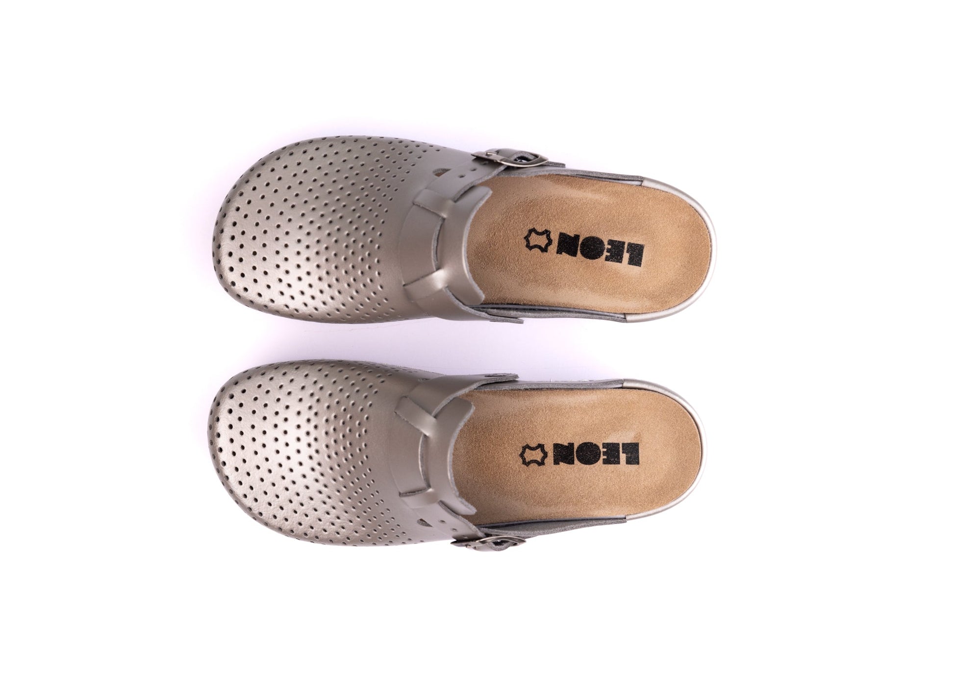 Nora IV by LEON– Women’s Leather Clogs- Adjustable Buckle with Removable Gel-Insole LEON Footwear USA