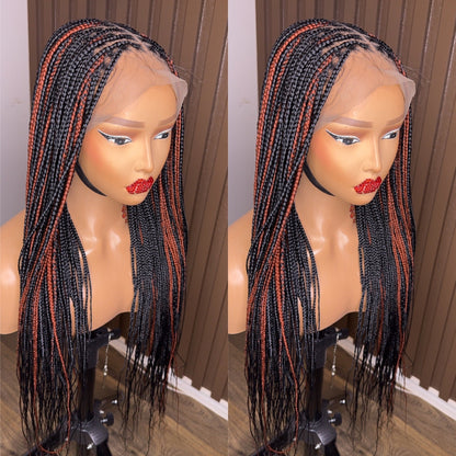 22inches black and brown knotless braids HOL stores