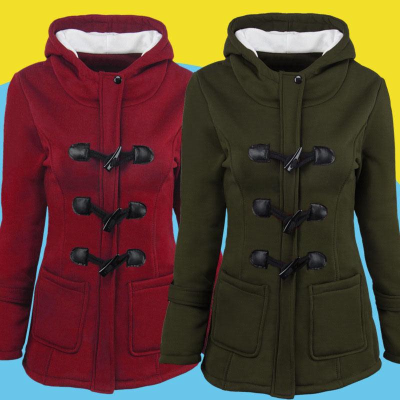 Cow Horn Button Hooded Jacket | Cozy & Stylish for the Modern Cowgirl Country in My Heart