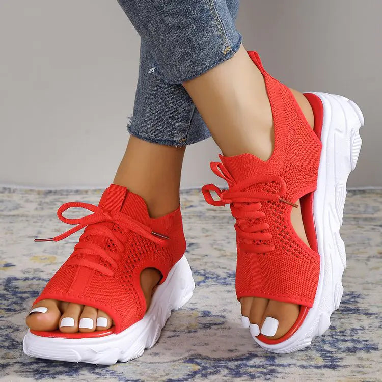 Women's Casual Flat Hollow Thick Bottom Beach Sandals