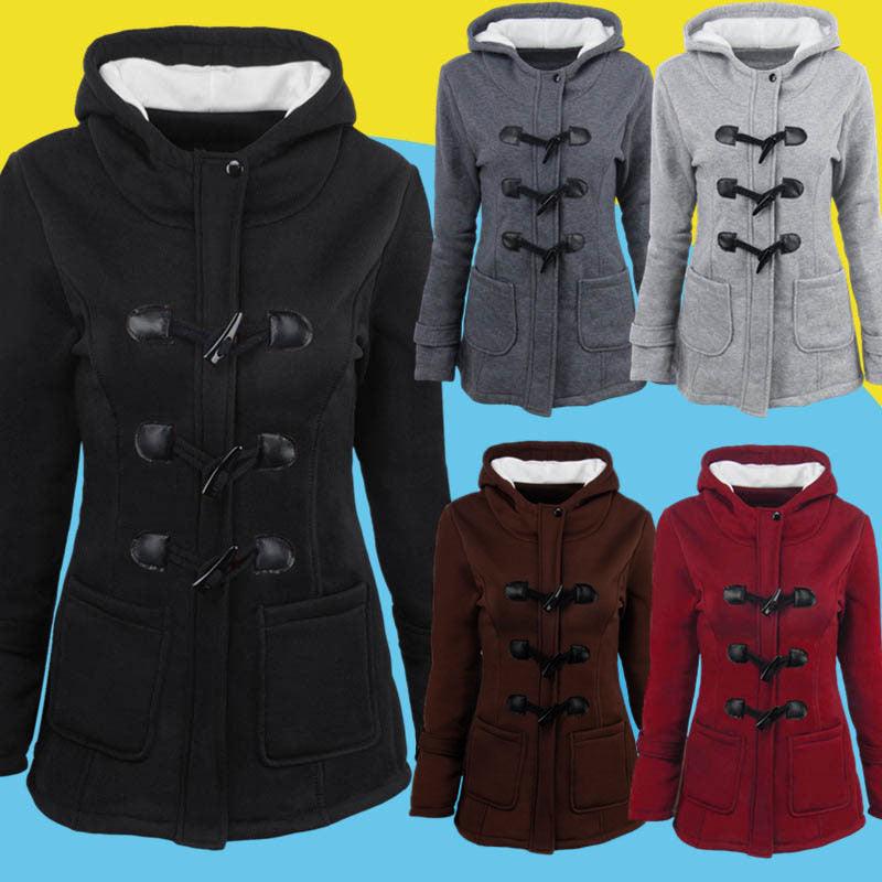 Cow Horn Button Hooded Jacket | Cozy & Stylish for the Modern Cowgirl Country in My Heart