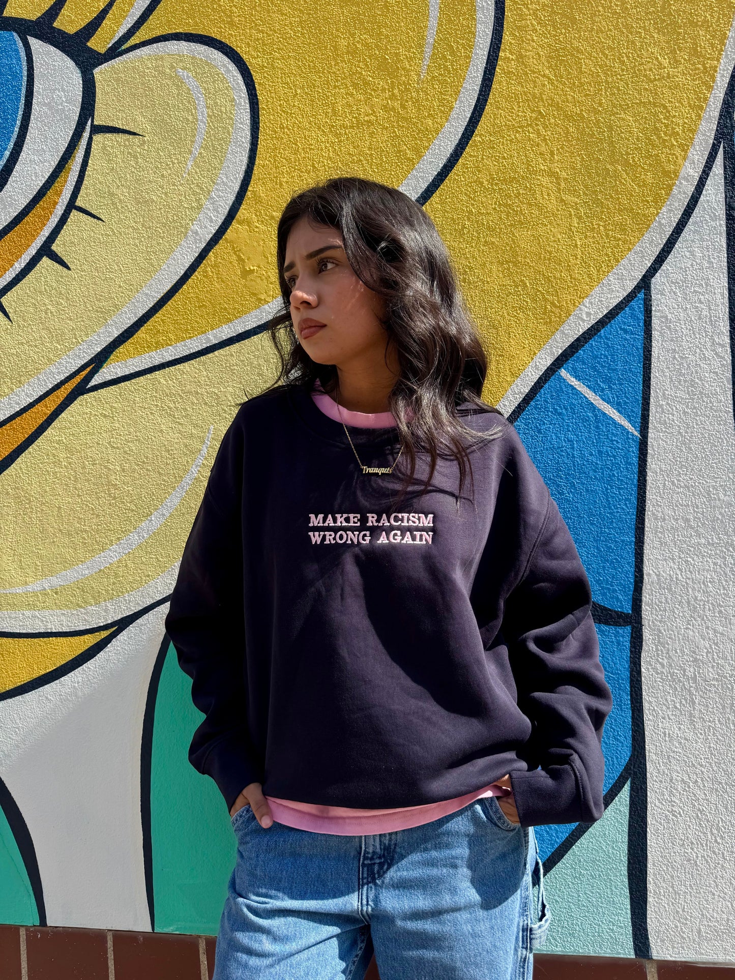 Anti-Rac*sm Navy Sweatshirt JZD