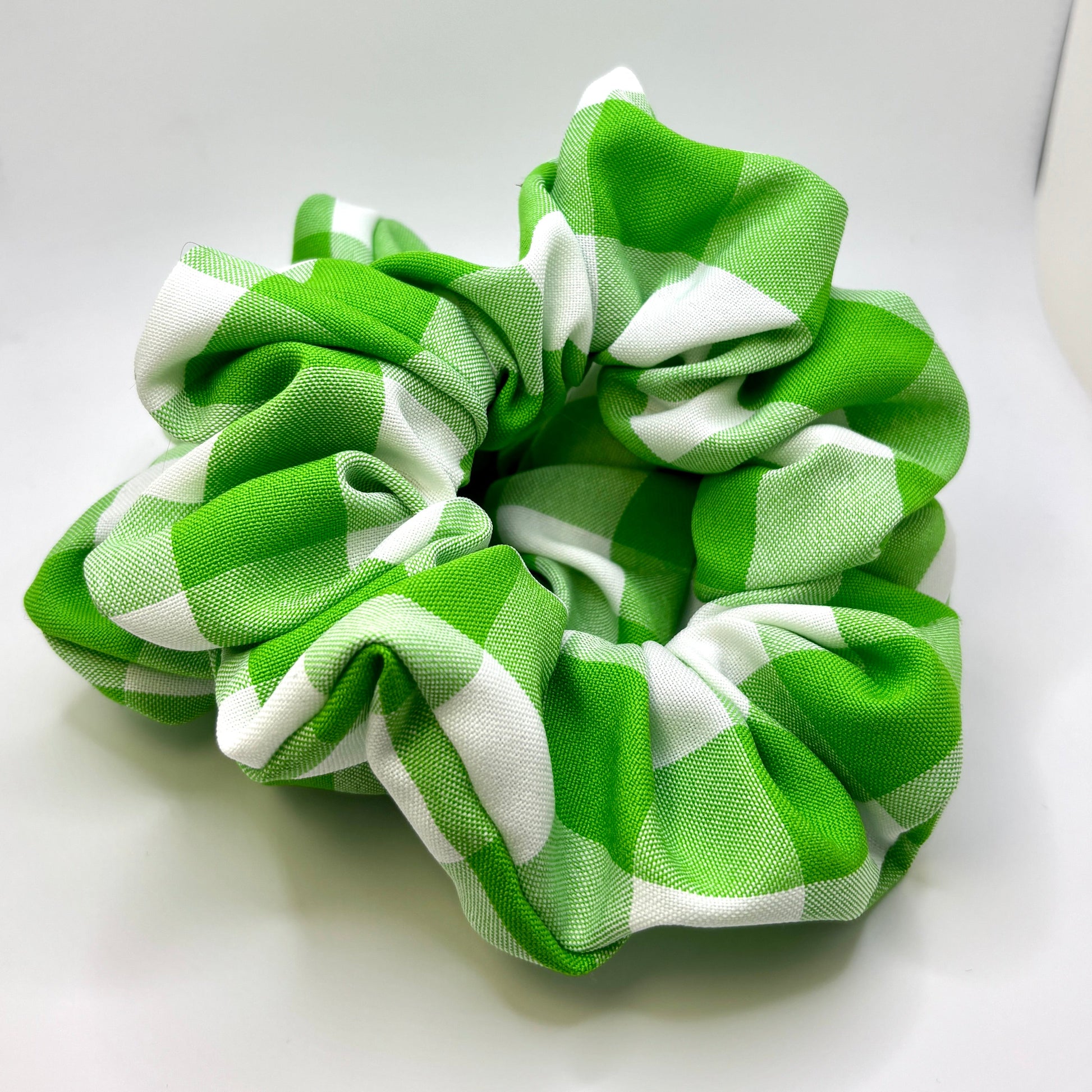 Green Gingham Summer Scrunchie Enchanted Scrunch