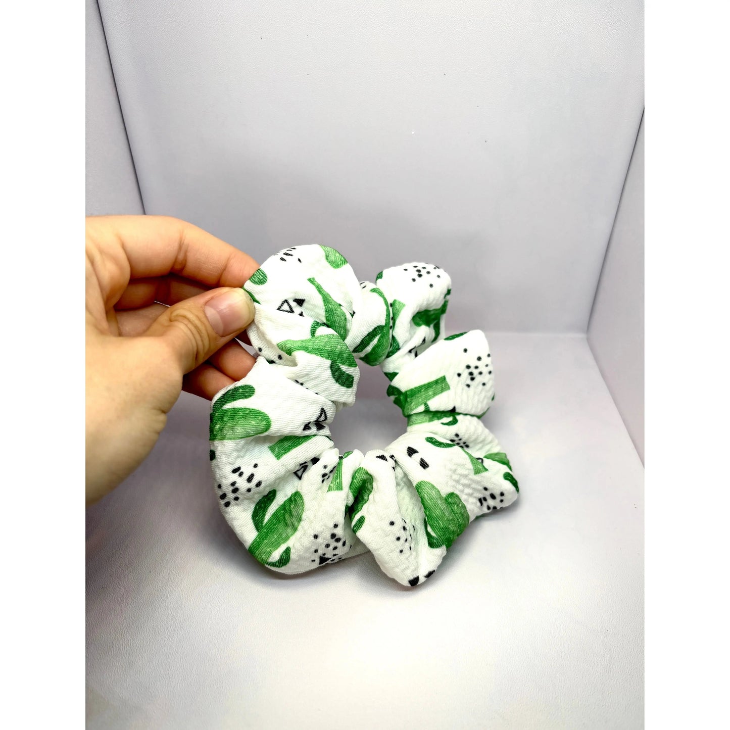Mini White Cactus Scrunchie Enchanted Scrunch
