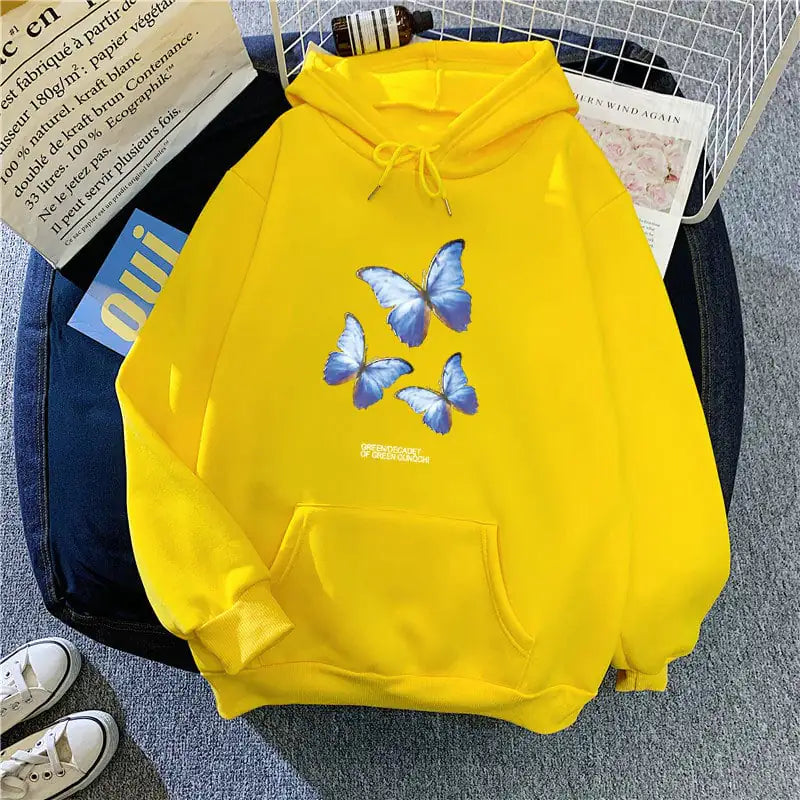 "Plus Size Women's Fleece Hooded Sweater for Students"