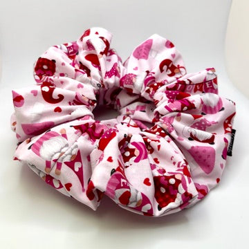 Pink Gnomes Valentine's Day Scrunchie Enchanted Scrunch