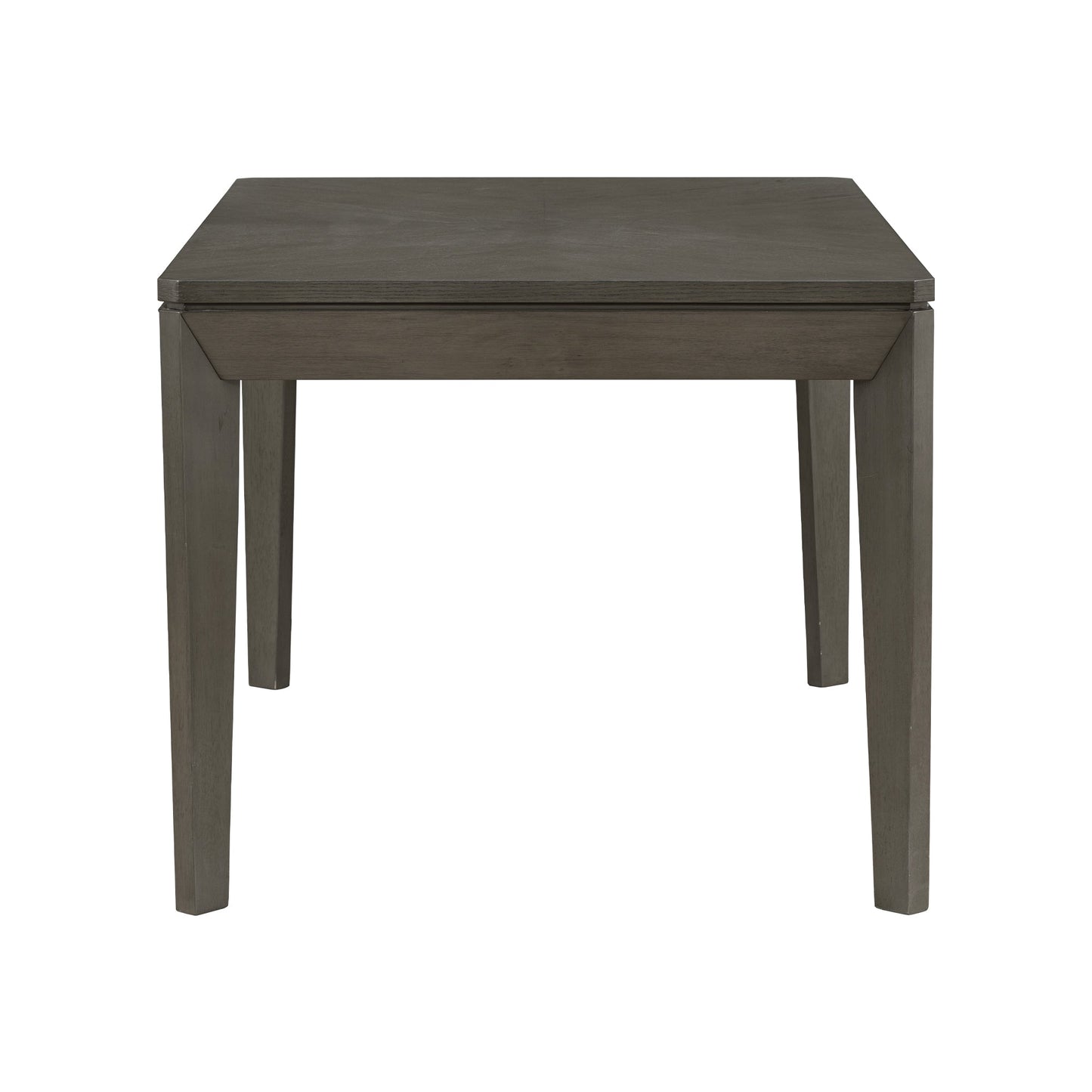 TOPMAX 6-Piece Dining Table Set with Upholstered Dining Chairs and Bench Farmhouse Style Tapered Legs Dark Gray+Beige