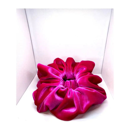 Neon Pink Velvet Scrunchie Enchanted Scrunch