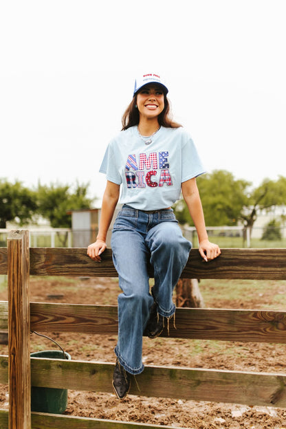 America Sequin Patch Tee Wild Junkie
