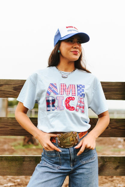 America Sequin Patch Tee Wild Junkie