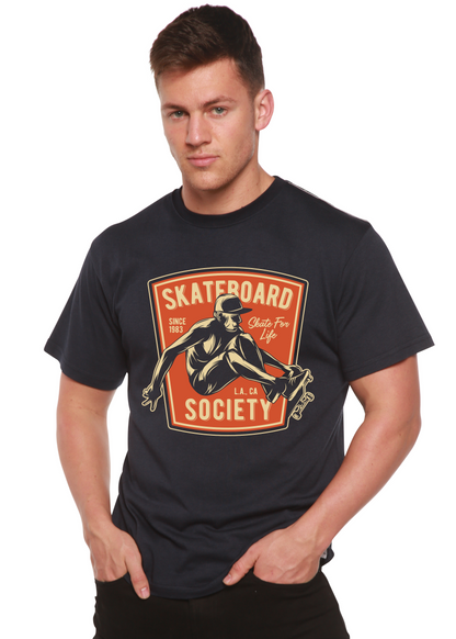 Skateboard Society Men's Bamboo Viscose/Organic Cotton Short Sleeve Graphic T-Shirt Spun Bamboo