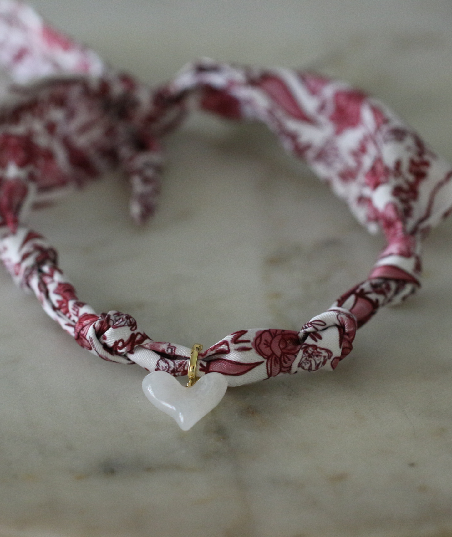 Starkville Tailgate Scarf Necklace - Heart Charm Deep South Originals