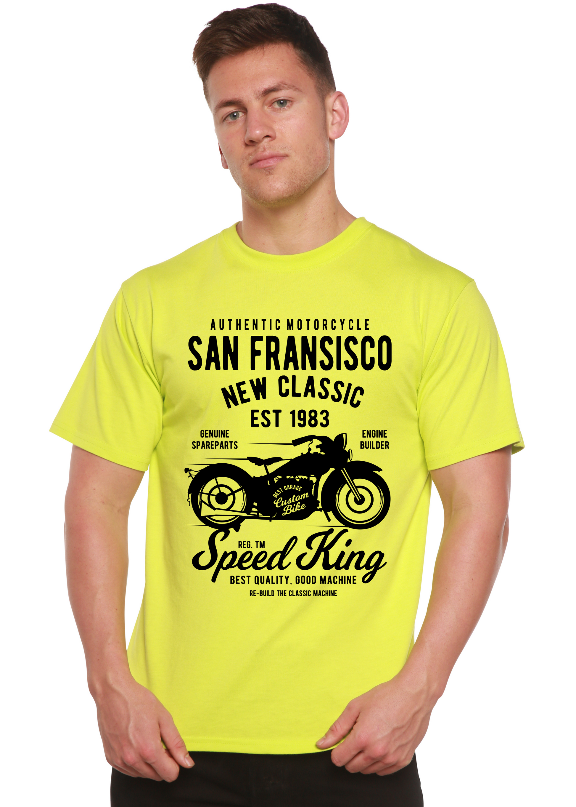 San Fransisco Spun Bamboo® Men's Bamboo Viscose/Organic Cotton Short Sleeve Graphic T-Shirt Spun Bamboo