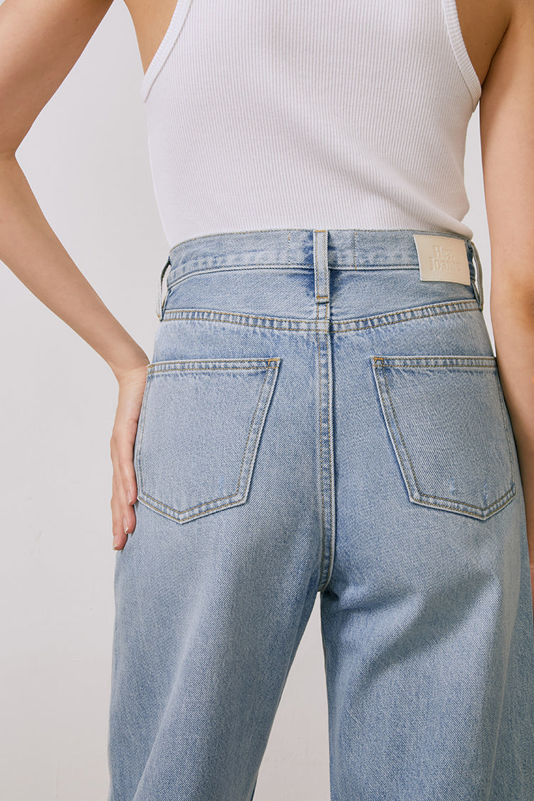 Queens Of Noise High Rise Barrel Jeans HJ026 [FINAL SALE] Hey Joanie