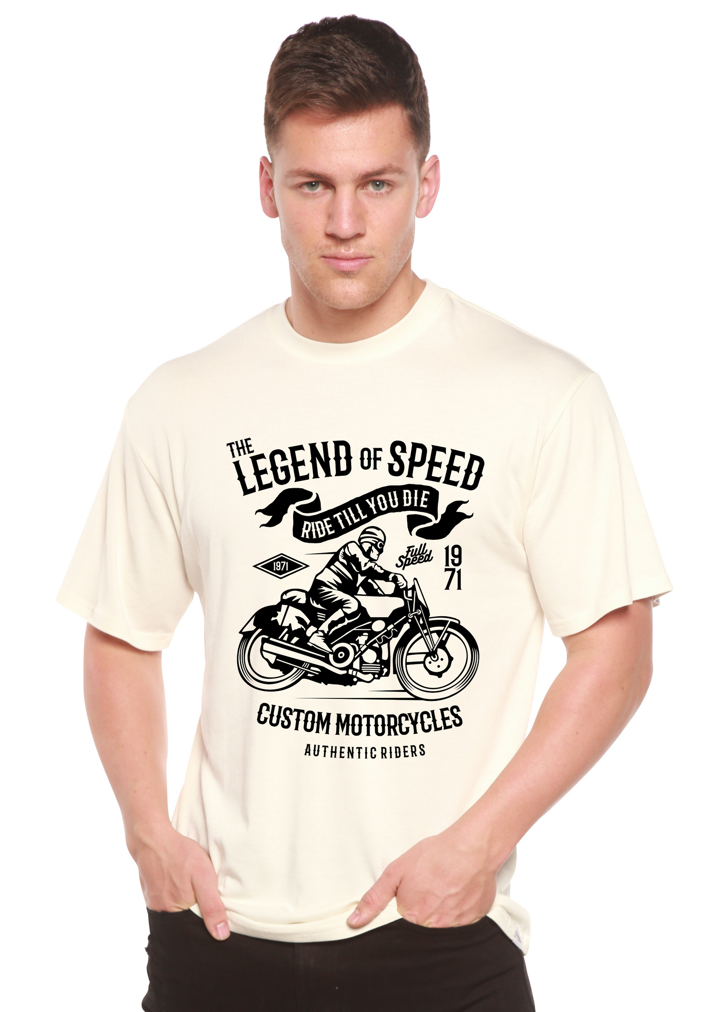 The Legend of Speed Spun Bamboo® Men's Bamboo Viscose/Organic Cotton Short Sleeve Graphic T-Shirt Spun Bamboo