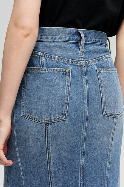 Ocean Wave Denim Skirt HJ821 Hey Joanie