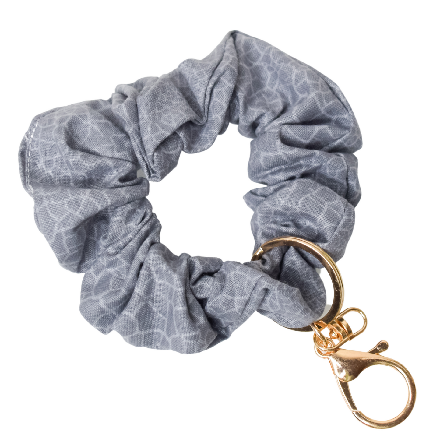 Grey Speckle Scrunchie Key Chain Emily Anne Designs LLC