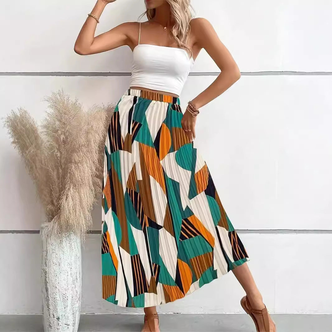 Women's Fashion Casual Printing Skirt Grayceful LLC