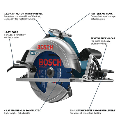 BOSCH CS10 7-1/4 In. Blade Right Circular Saw VM Hardware