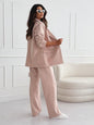 Women's Professional Blazer & Trousers Suit Set – Long Sleeve, Full Length FitiqueFit