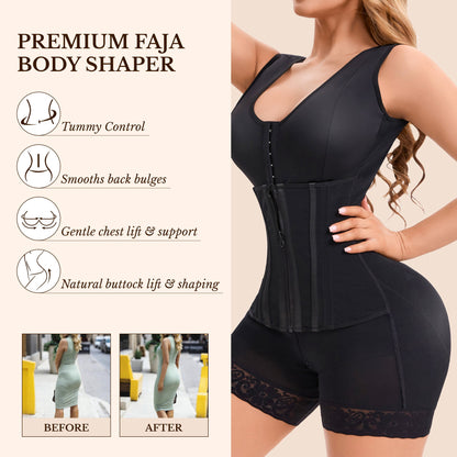 Fajas Colombianas Moldeadoras Overbust Shapewear For Women Tummy Control Full Body Shaper & Butt Lifter Post Surgery Compression Garment See size chart under “more details” The Fashion Celestial