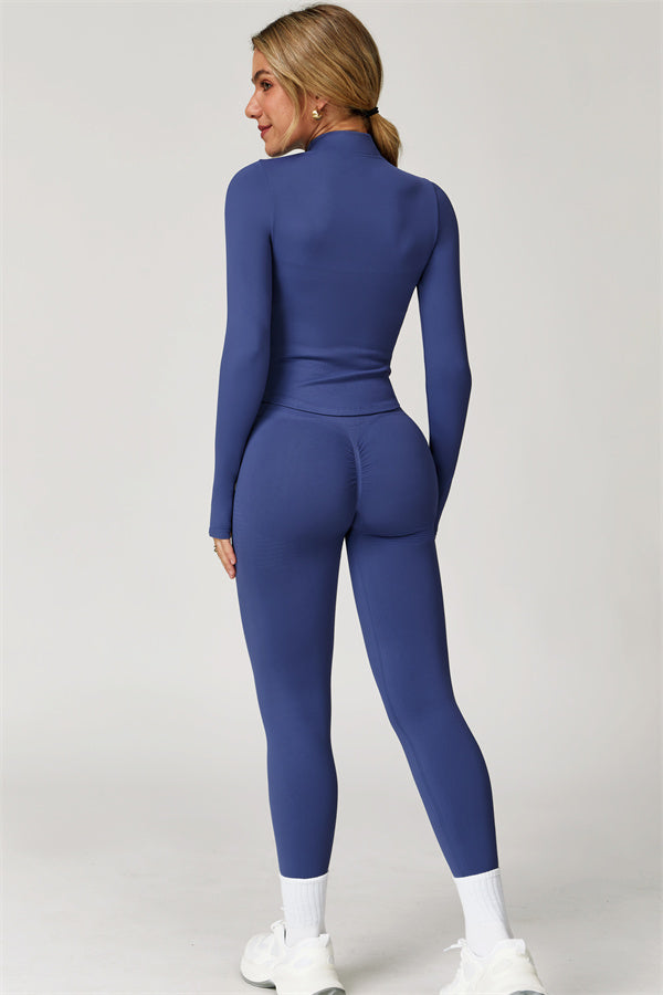 The Delight Jacket Sports Bra Leggings 3-Piece Set Fitglutes Activewear Gymwear Sportswear & Workout Clothes