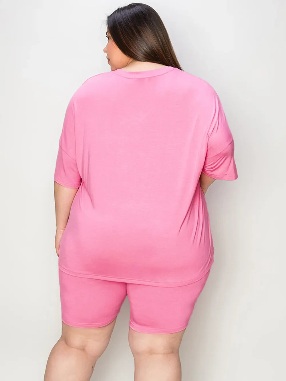 Basic Bae Full Size V-Neck Drop Shoulder T-Shirt and Shorts Set New Era Fashion LLc