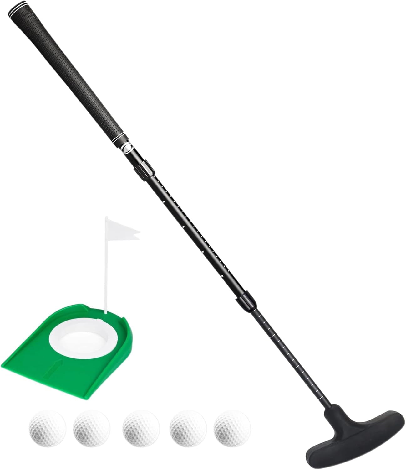 Golf Kids Putter - Toddler Golf Putters for Kids Mini Golf Clubs Set - Two-Way Adjustable Length Putters with 5 Golf Practice Balls and Cap