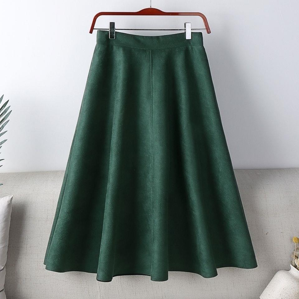 High Waist Slimming Mid-length Retro A- Line Large Hem Umbrella Skirt Grayceful LLC